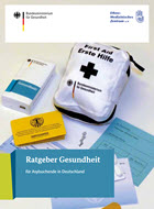 Abbildung vom Titelblatt der Publikation Ratgeber Gesundheit für Asylsuchende